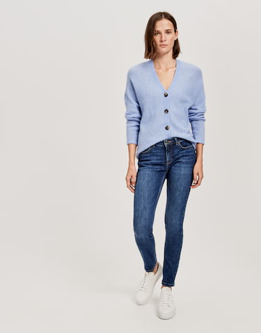 Gebreid vest Dunfa blauw online bestellen OPUS online shop