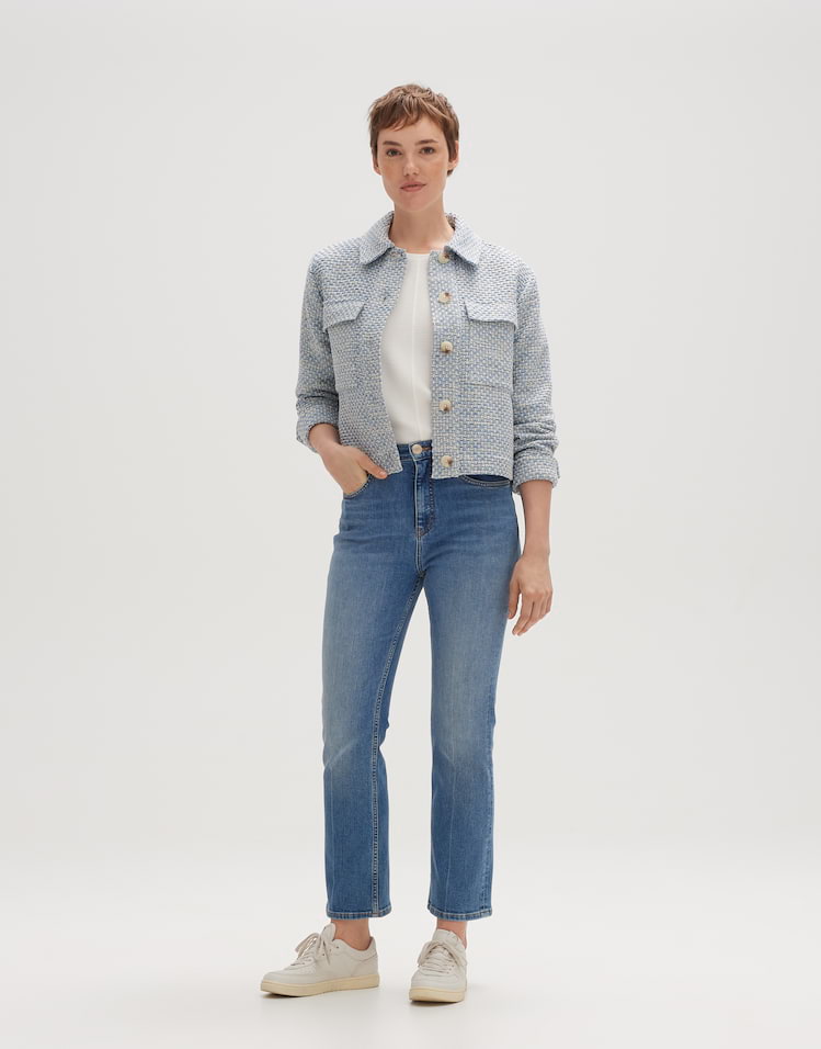 OPUS Damen Flared Jeans ELMA – Spanish Cotton, Low Rise, Ausgestellter Schnitt, Bequemer Stretch