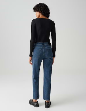 OPUS Damen Straight Jeans - Mid Rise Denim Aus BCI Cotton