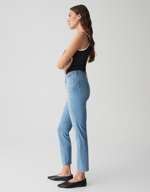 OPUS Damen Straight Jeans - Mid Rise Denim Aus BCI Cotton