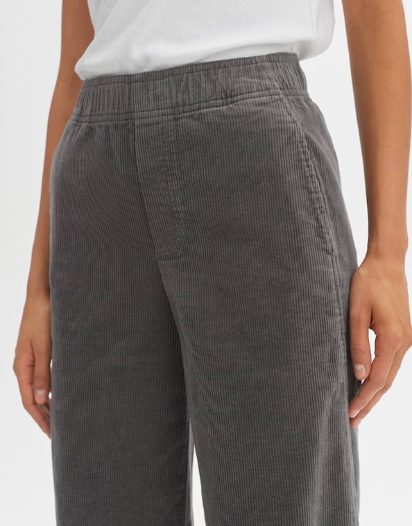 Generisch Cordhose Damen Weit Geschnitten - High Waist Baumwolle Freizeithose