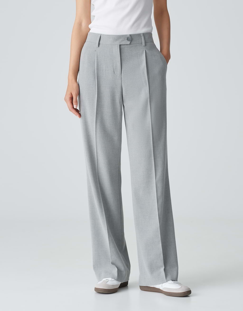 Wide Leg Pants Morina grey by OPUS | shop your favourites online