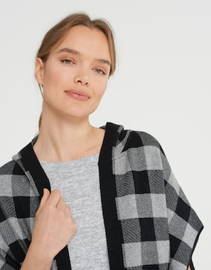 OPUS Damen Teddyfell Cape - Flauschiger Poncho Mit Gemütlichkeitsfaktor