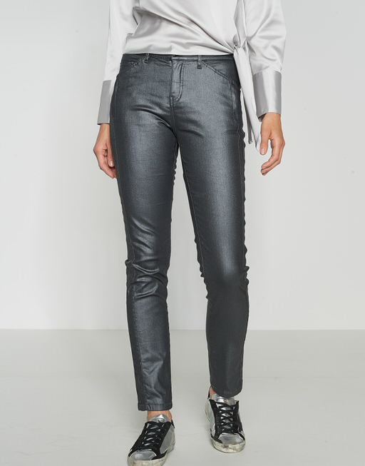 Coated jeans Emily metallic grey by OPUS shop your favourites online