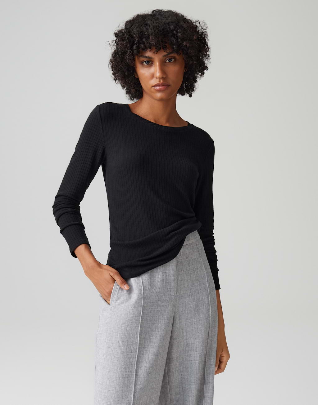 long sleeve shirt Sulikko soft black by someday | shop your