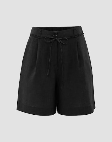 Leinen-Shorts Marilla schwarz online bestellen | OPUS Online Shop