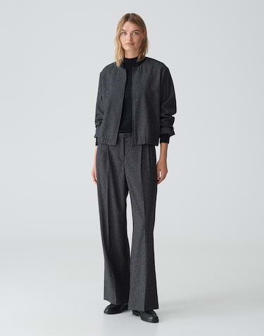 HEAVY WOOL GABARDINE DOUBLE ZIP BLOUSON【BLACK】 | lapiis powered by BASE