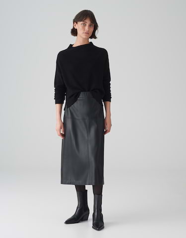 Leren rok Rufani zwart online bestellen OPUS online shop