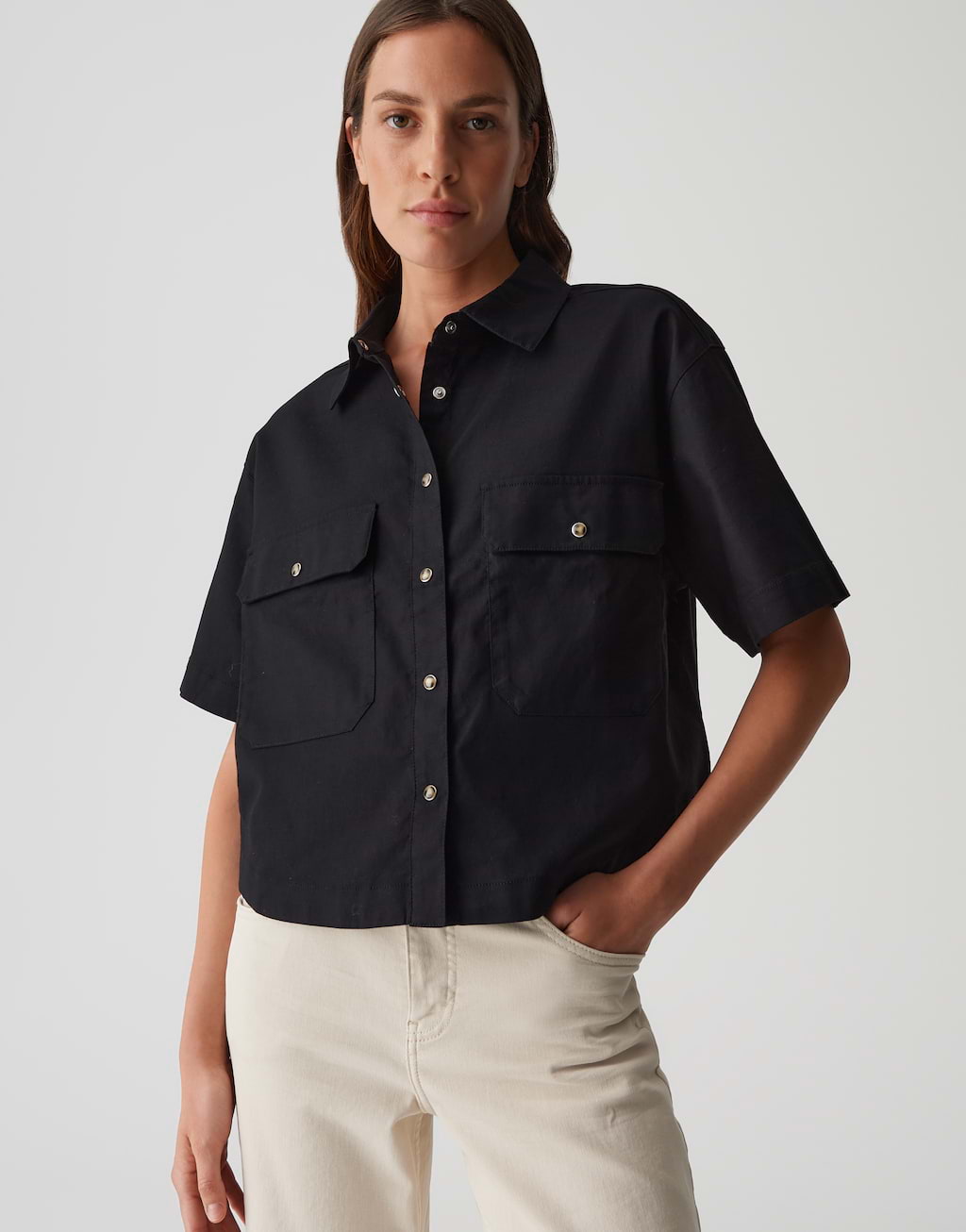 OPUS Shirtbluse Shirtbluse FULKA Boxy Fit Aus ECOVERO™ Viskose Mix