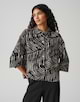Blouse met print Fiana palm leaves