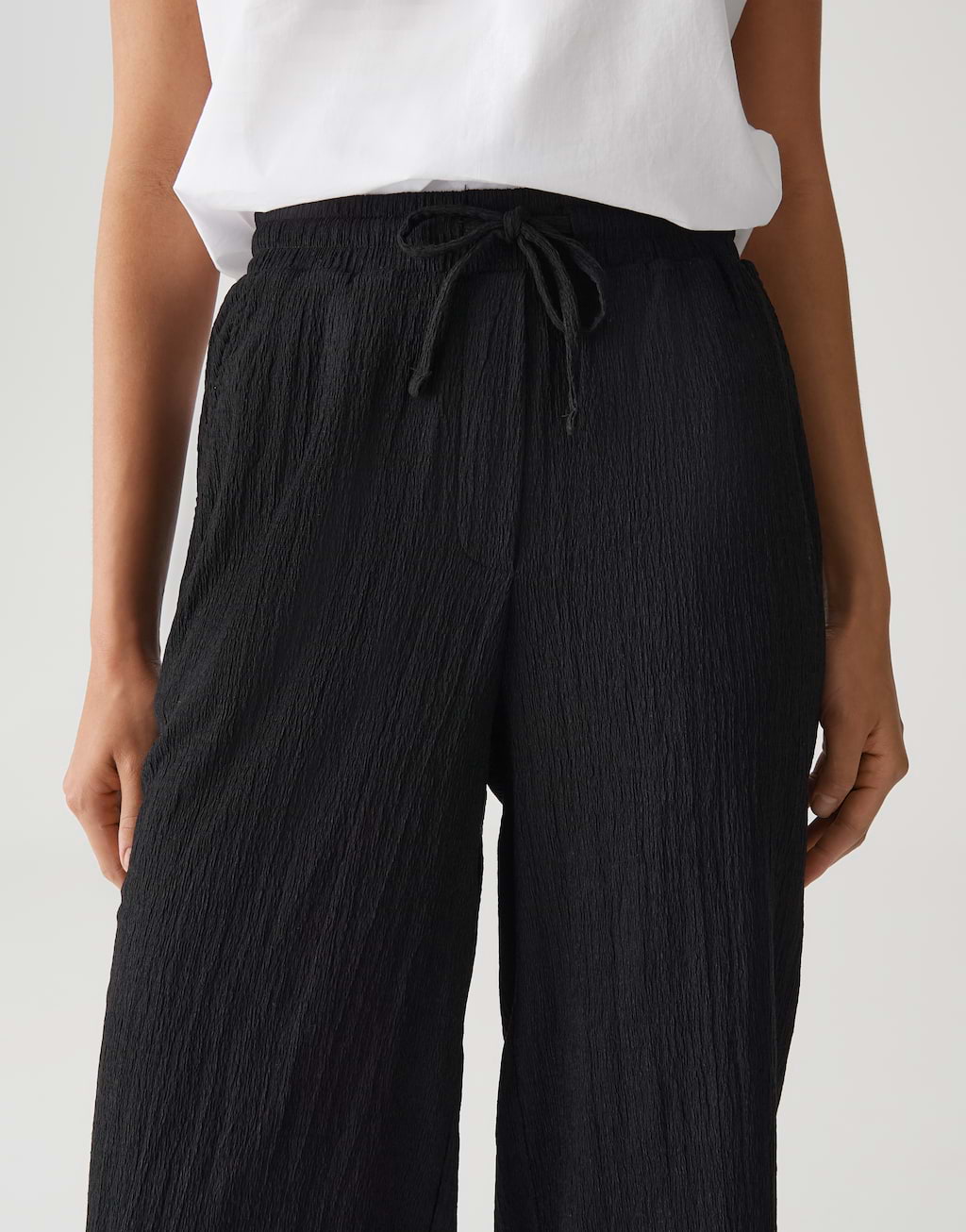 OPUS Damen Culotte MILENI – Bequeme Weite Hose Mit Crinkle-Optik & Komfortbund | Lässig & Stylisch