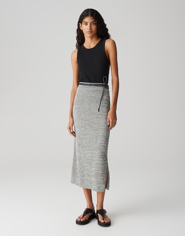 midi length pencil skirt and top