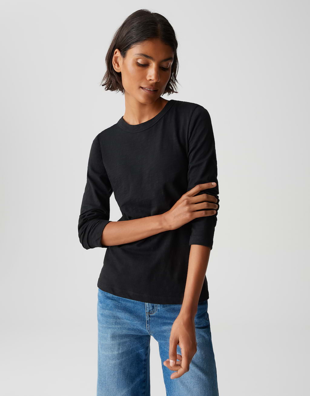トップス Sio Seoul sioseoul Long Sleeve Top Black Rib Long Sleeve Top in Black | Chances Surf NZ