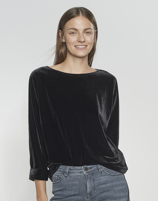Sweater Ganya velvet black by OPUS | shop your favourites online