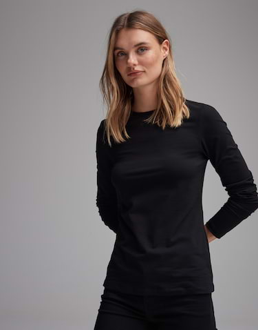 Long sleeve shirt Smilla black by OPUS | shop your favourites online