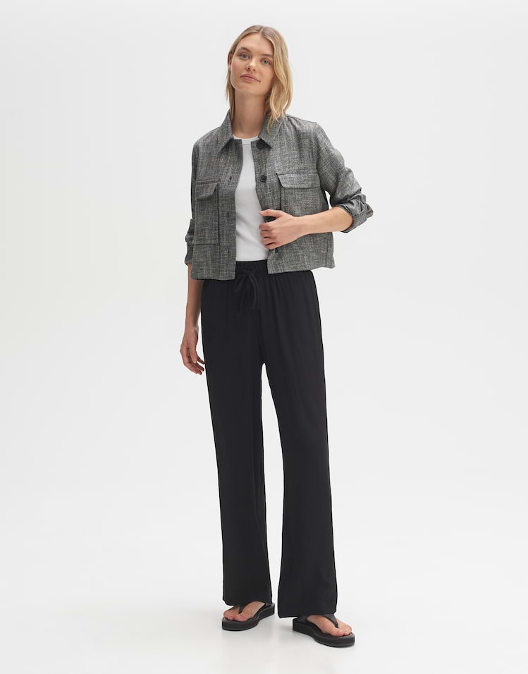 Opus Pants Damen Hosen  Black